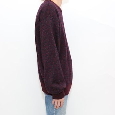 Paisley Pattern Wool Knit Sweater