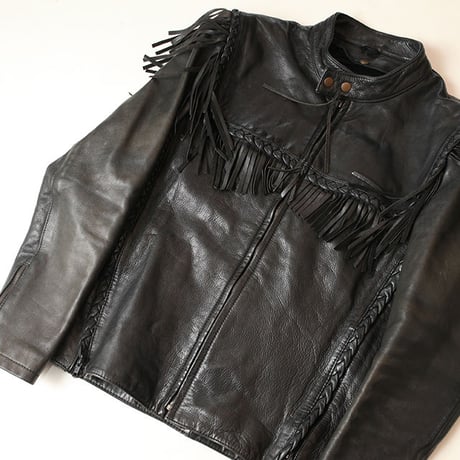 Vintage Fringe Leather Jacket
