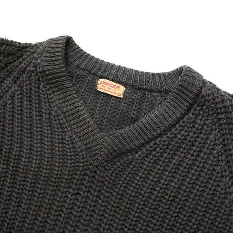 50's Jaeger V-Neck Knit Sweater Made In Great Britain