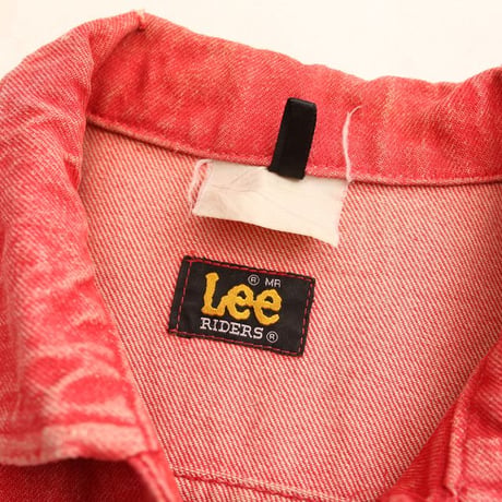 80's Lee Denim Jacket Fade Red