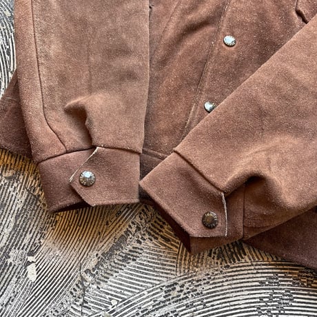80-90s Schott Suede Trucker Jacket