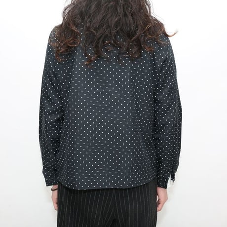 Dot Pattern Bow Tie Blouse