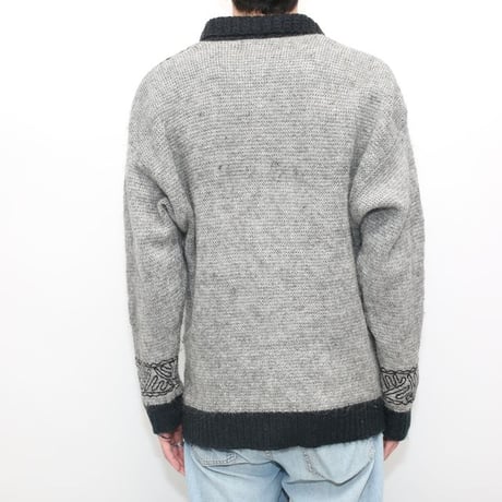 Mohair Blend Wool Knit Cardigan