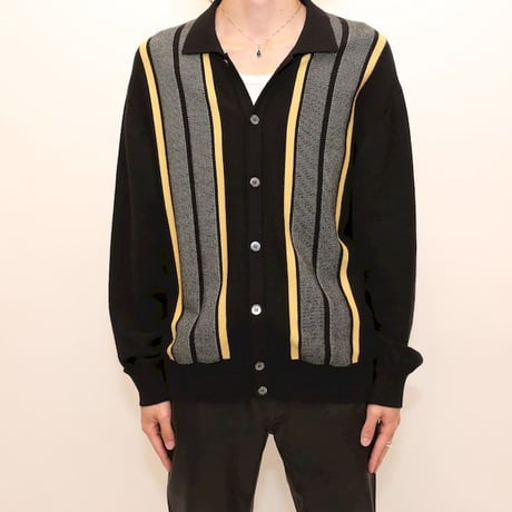 Open Collared Knit Cardigan