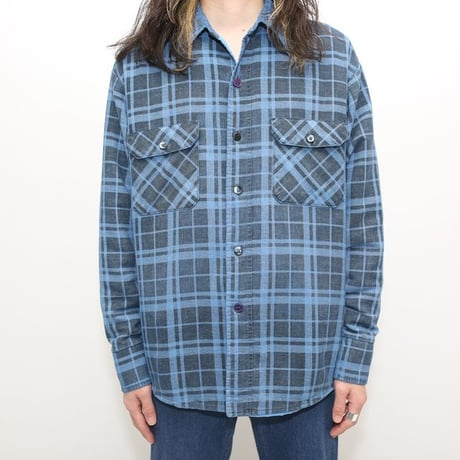 70s Sears Quilting Flannel Plaid Shirt