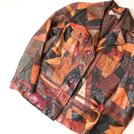 Patchwork Leather Jacket