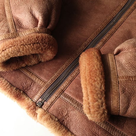 Vintage B-3 Mouton Leather Jacket  ダメージ