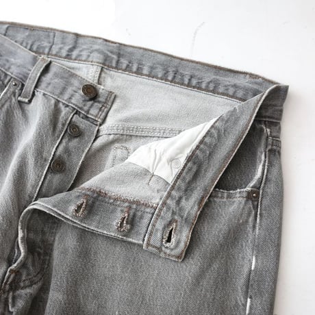 80s Levi's 501 "Yarn-dyed" Black Denim Pants