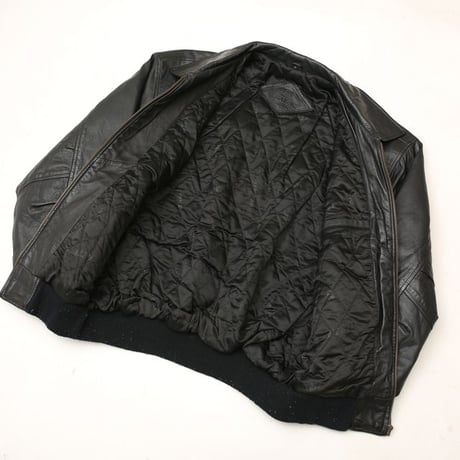 Black Rib Leather Jacket
