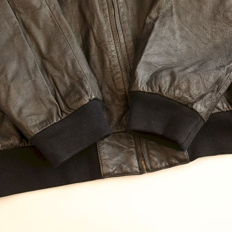 Rib Leather Jacket