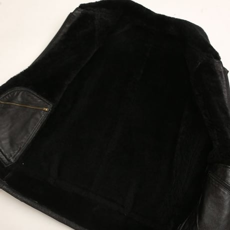 Vintage Black Mouton Jacket