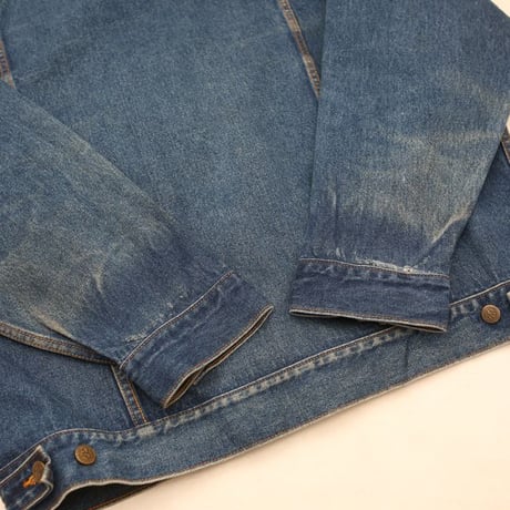 Marlboro Leather Collared Denim Jacket Loose Silhouette
