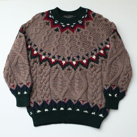 ヴィンテージ ノルディック柄ケーブルニット Vintage Nordic Sweater