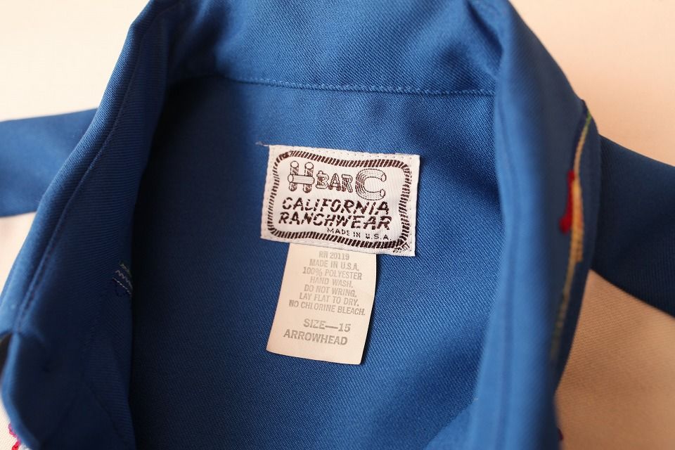 お値下げ頂いた方専用ヴィンテージUSA製HBARC California VTG 60's 70'S H BAR C CALIFORNIA Ranchwear Western Shirt