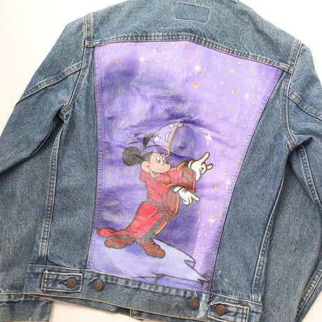 80s Levi's 70506 Denim Jacket "Mickey Mouse" Painted Custom