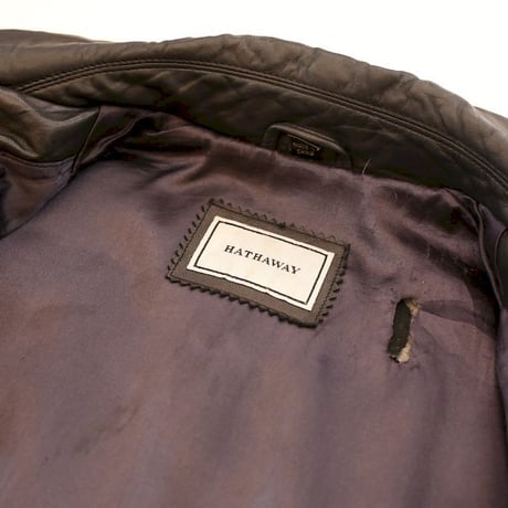 HATHAWAY Black Leather Jacket