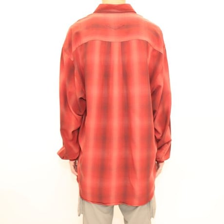 Polynosic Rayon Ombre Check L/S Shirt