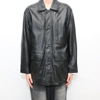 Black Leather Half Coat