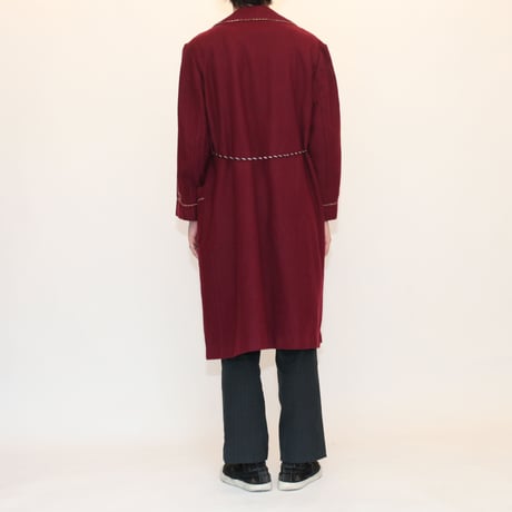 Vintage Red Wool Gown Coat