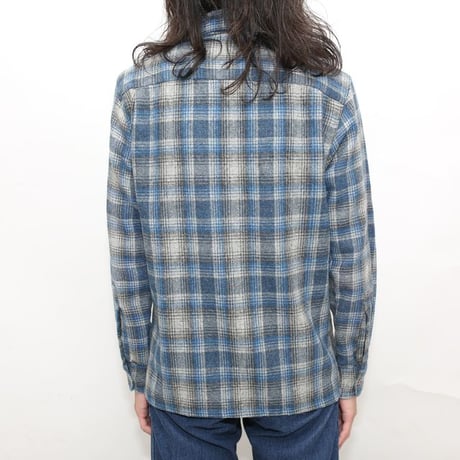 70s Town Craft Wool Plaid Loop Shirt