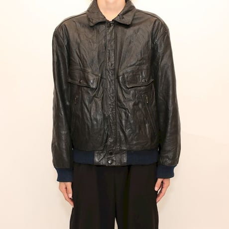 A-2 Type Black Leather Jacket