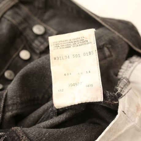 90s Euro Levi's 501 Black Denim Pants