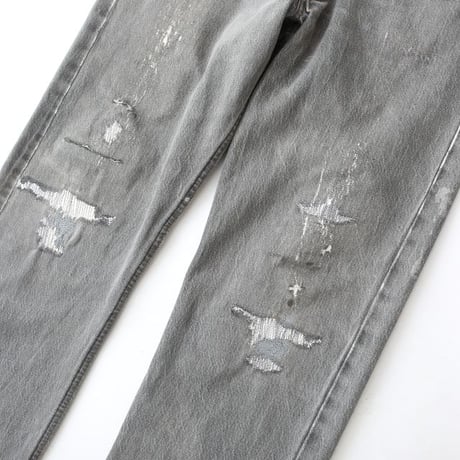 80s Levi's 501 "Yarn-dyed" Black Denim Pants