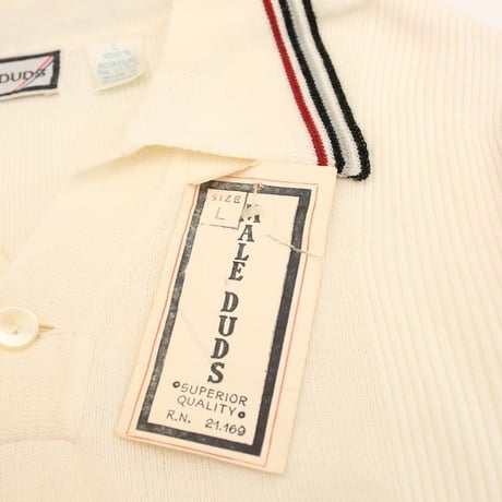 Vintage Acryl Knit Polo L/S Shirt "DEAD STOCK"