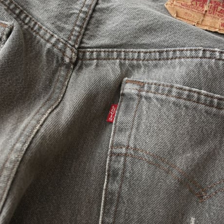 80s Levi's 501 "Yarn-dyed" Black Denim Pants