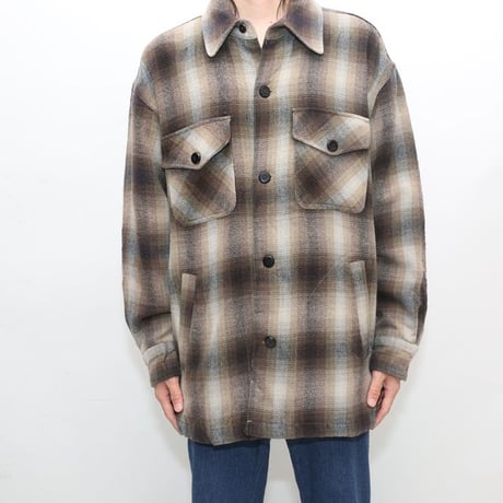 Ombre Plaid Quilting Lined Jacket