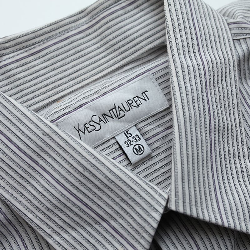 80s イブサンローラン ドレスシャツ Yve Saint Laurent Dress L/S 80s イブサンローラン ドレスシャツ Yve Saint Laurent Dress L/S