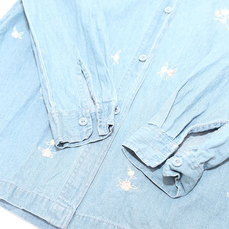 Denim Embroidery L/S Shirt