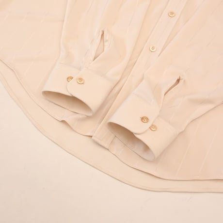 Stripe Pattern Polyester Shirt MADE IN USA