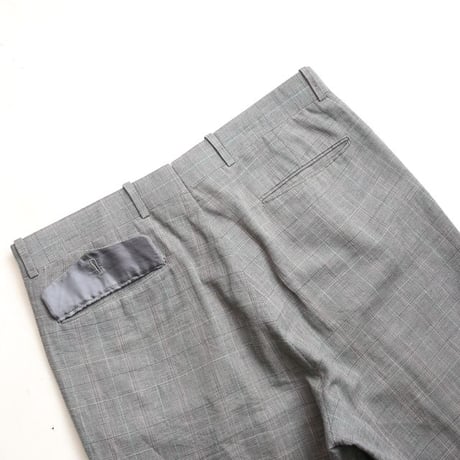 Linen × Cotton  2Tuc Plaid Slacks