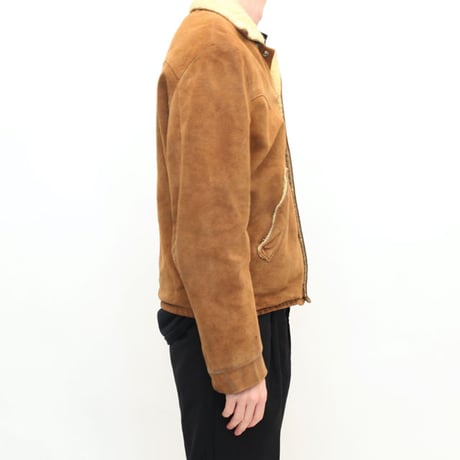 Vintage  Suede Boa Jacket