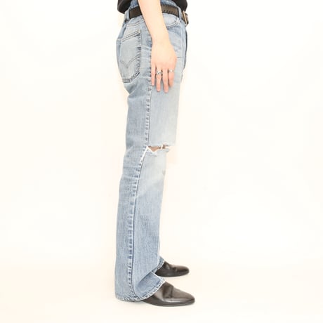 70's Levi's 646  Damaged Flare Denim Pants