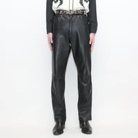 Euro Vintage Black Leather Pants