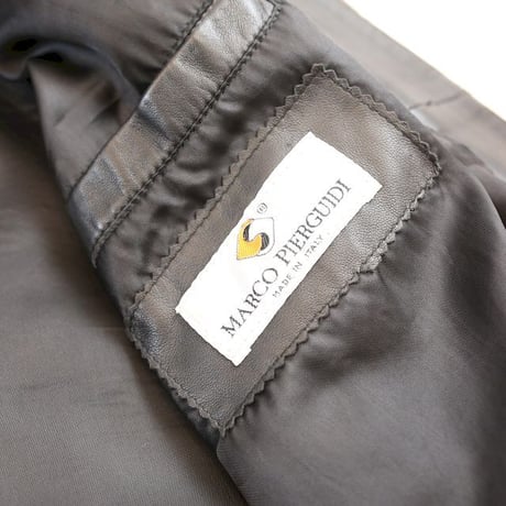 Black Lamb Leather Coat MADE IN ITALY