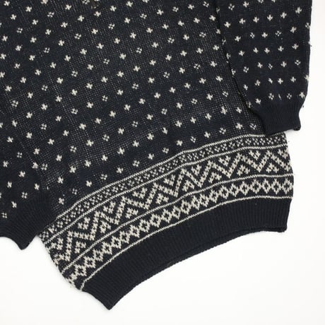 Half Zip Wool Knit Sweater