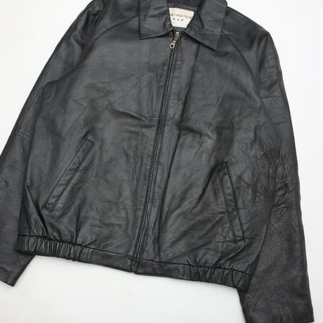 Black Leather Jacket Loose Silhouette