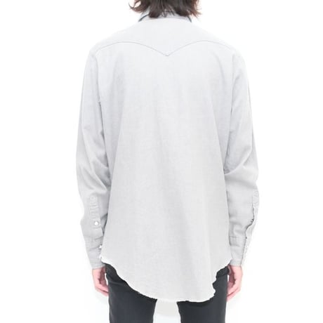 Wrangler Gray Denim Western Shirt