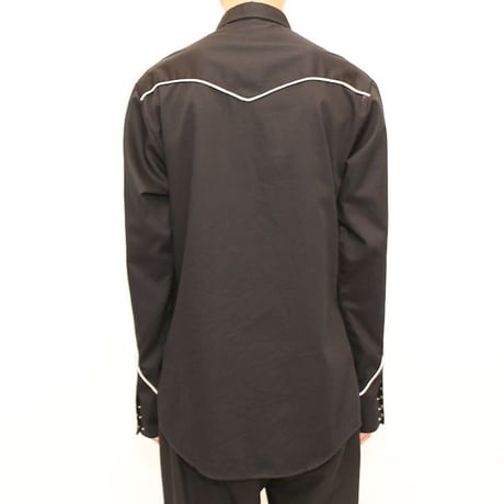 Black Embroidery Western Shirt