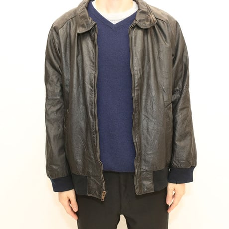 Rib Leather Jacket