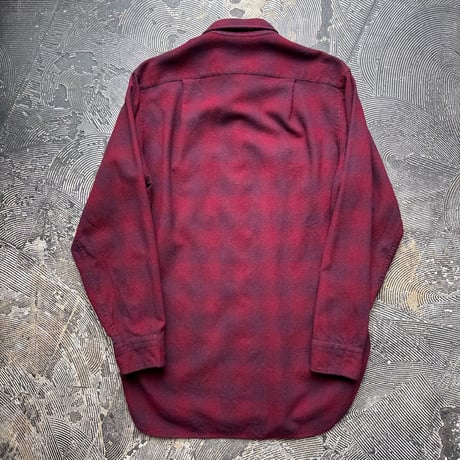 60s Pendleton Ombre Plaid Wool Shirt