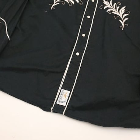 Black Embroidery Western Shirt