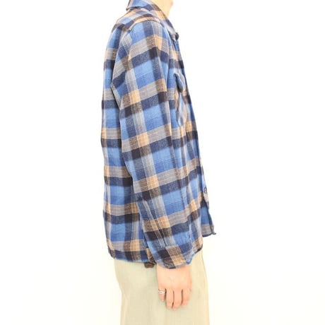 70's Pendleton Open Collar Wool Checked L/S Shirt
