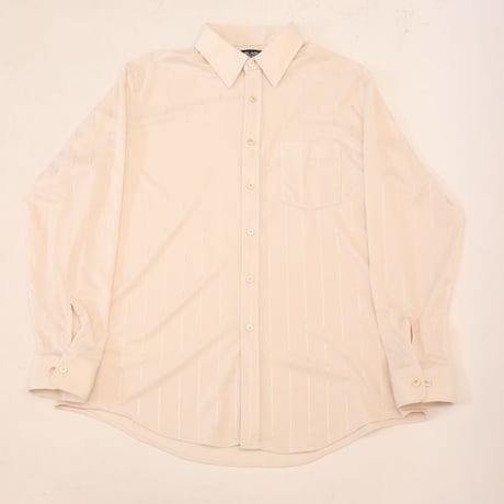 Stripe Pattern Polyester Shirt MADE IN USA