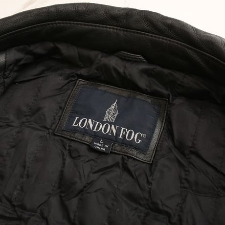 LONDON FOG Black Leather Jacket