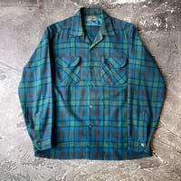 60s Pendleton Wool Plaid Loop Shirt