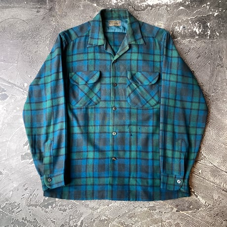 60s Pendleton Wool Plaid Loop Shirt